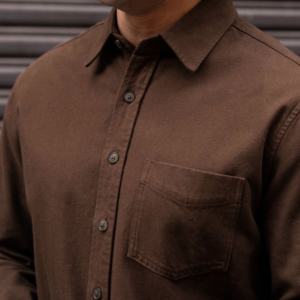 Solid Shirt | Brown